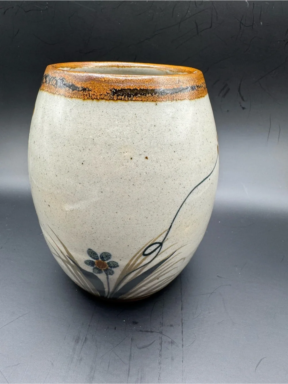Xochiquetzal Teresa Duran Tonala Mexico Pottery Butterfly Vase Signed 5.5